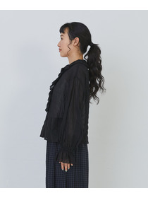 【congés payés】Kanocoさんコラボ　フリルブラウス 詳細画像 ブラック 22