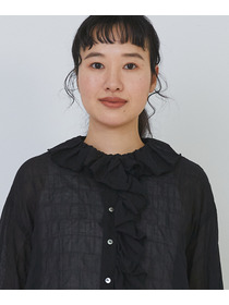 【congés payés】Kanocoさんコラボ　フリルブラウス 詳細画像 ブラック 24