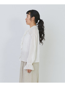 【congés payés】Kanocoさんコラボ　フリルブラウス 詳細画像 ブラック 7