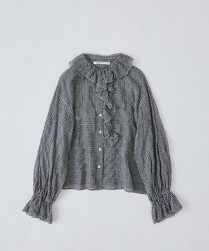 【congés payés】Kanocoさんコラボ　フリルブラウス 詳細画像 チェック 1