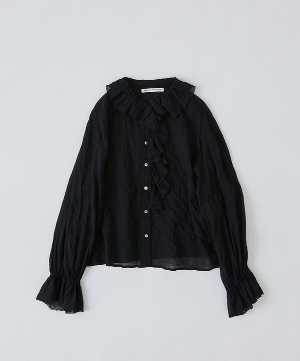 Kanocoさんコラボ　フリルブラウス 詳細画像 ブラック 1