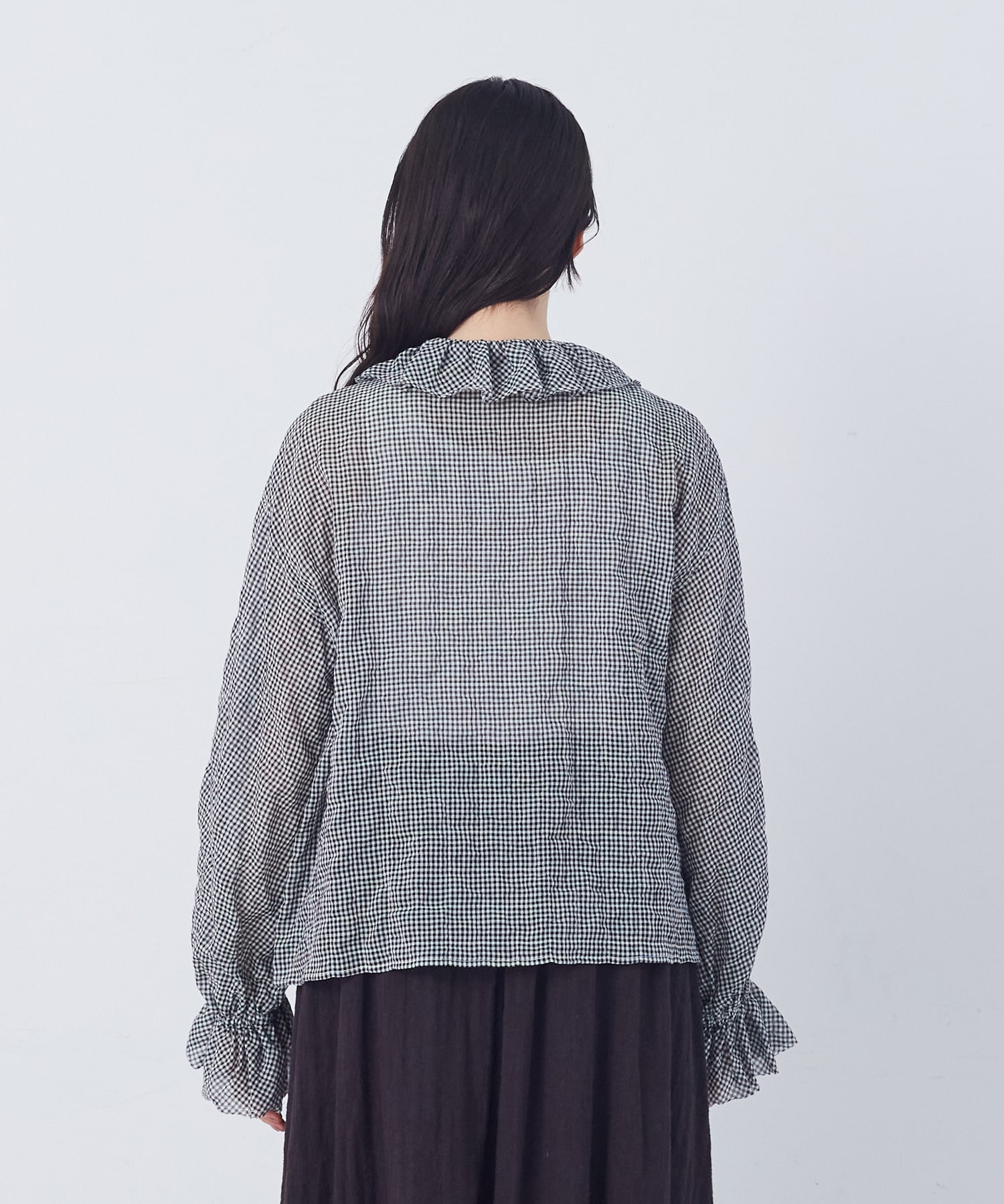 【congés payés】Kanocoさんコラボ　フリルブラウス 詳細画像 ブラック 16