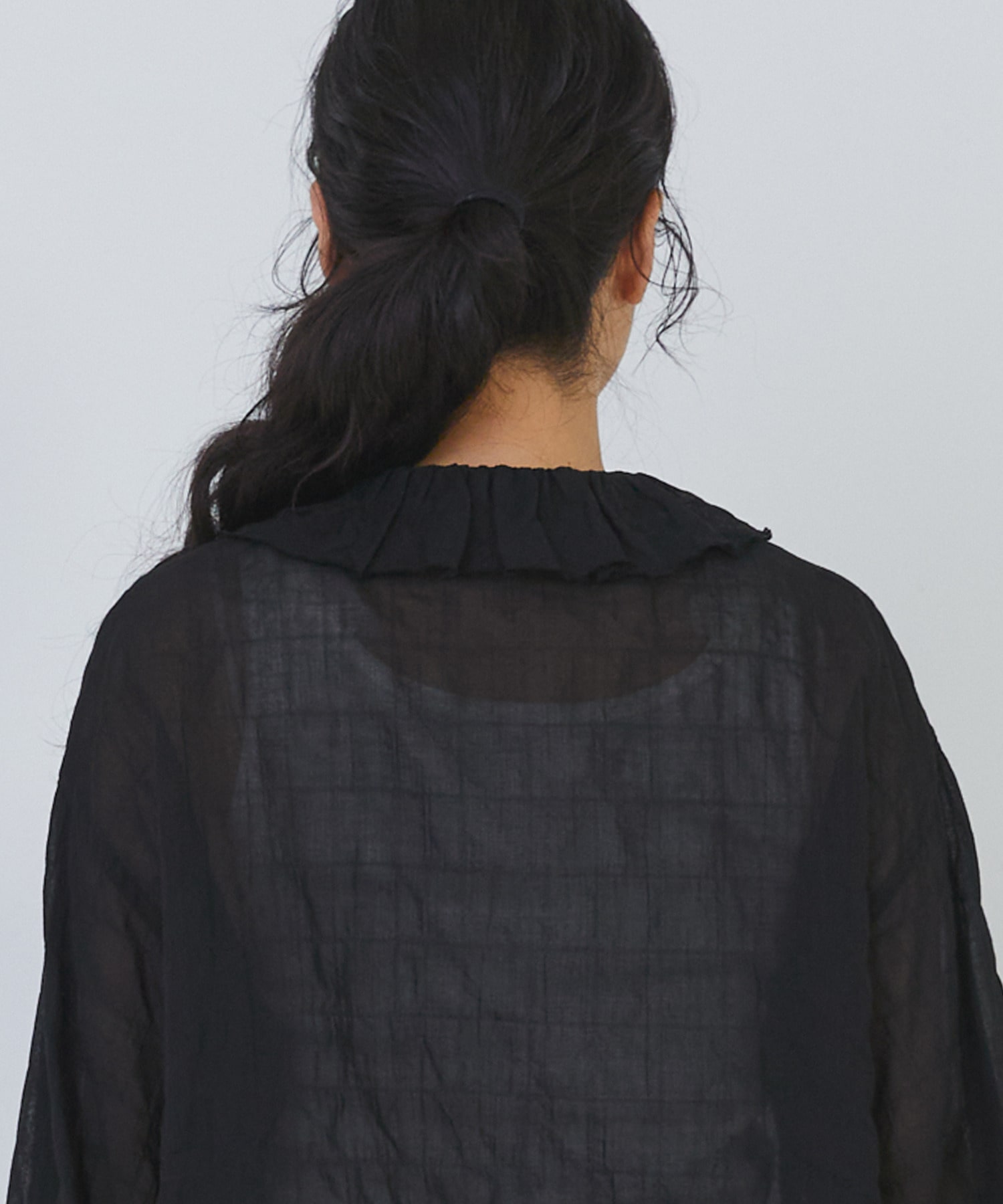 【congés payés】Kanocoさんコラボ　フリルブラウス 詳細画像 ブラック 25