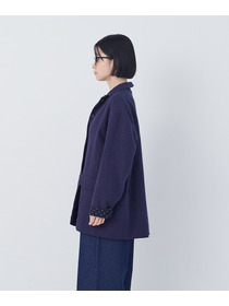 【congés payés】綿麻ツィードジャケット 詳細画像 ブルー系その他 16