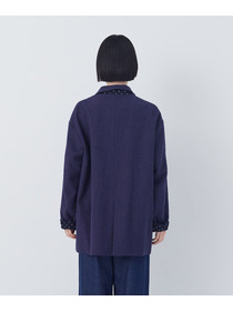 【congés payés】綿麻ツィードジャケット 詳細画像 ブルー系その他 17