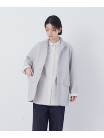 【congés payés】綿麻ツィードジャケット 詳細画像 ブルー系その他 6