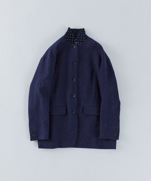 【congés payés】綿麻ツィードジャケット 詳細画像 ブルー系その他 1