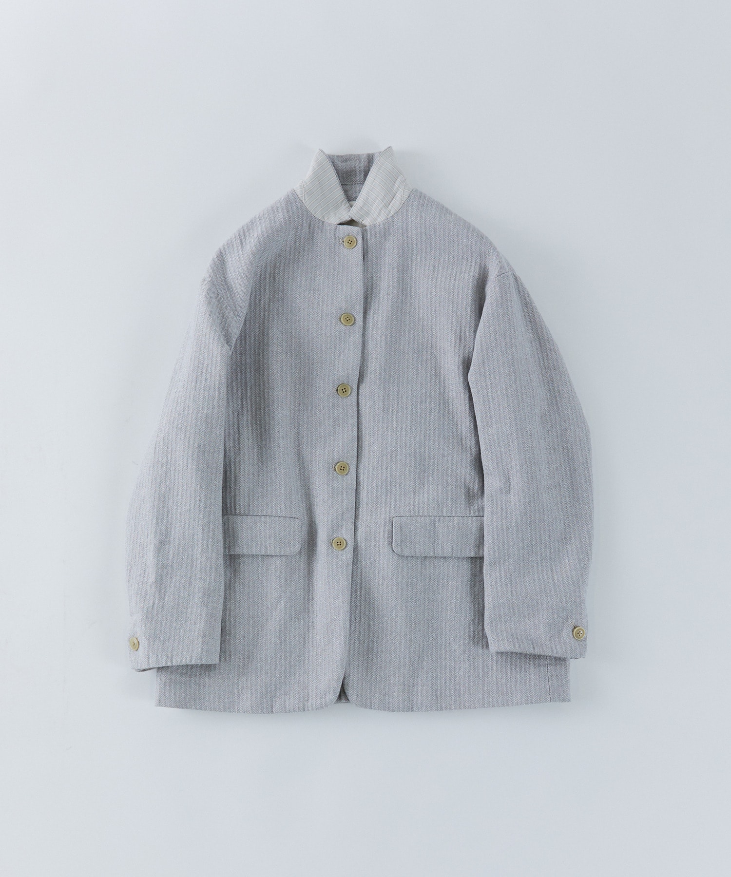 【congés payés】綿麻ツィードジャケット 詳細画像 グレー系その他 1