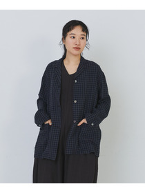 【congés payés】【FAVE】シャーリングシャツジャケット 詳細画像 ネイビー 24