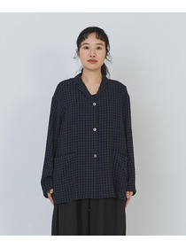 【congés payés】【FAVE】シャーリングシャツジャケット 詳細画像 ネイビー 25