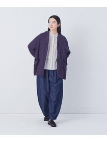 【congés payés】【FAVE】シャーリングシャツジャケット 詳細画像 ネイビー 28