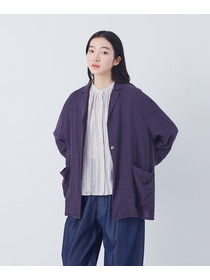 【congés payés】【FAVE】シャーリングシャツジャケット 詳細画像 ネイビー 30