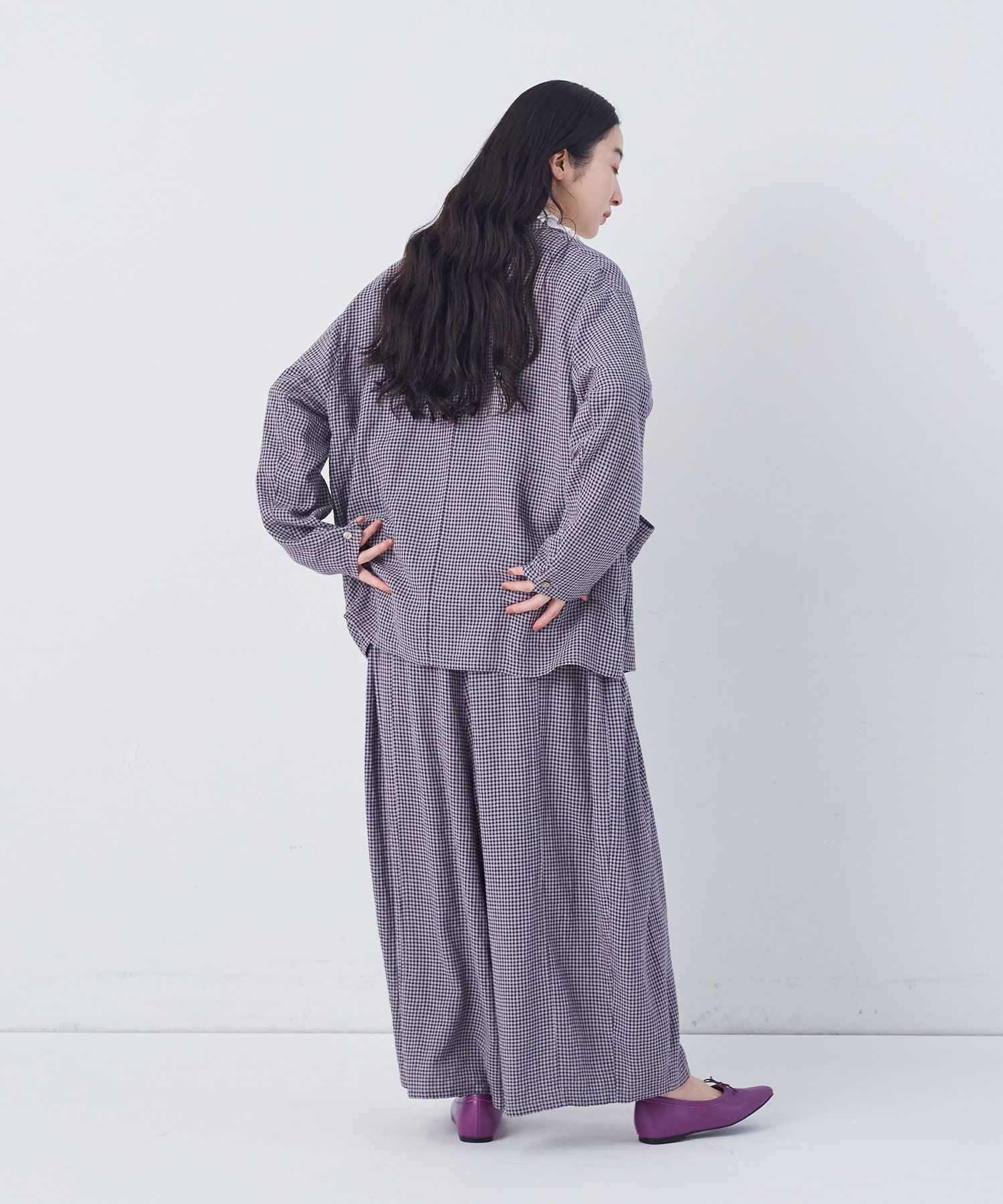 【congés payés】【FAVE】シャーリングシャツジャケット 詳細画像 ネイビー 13