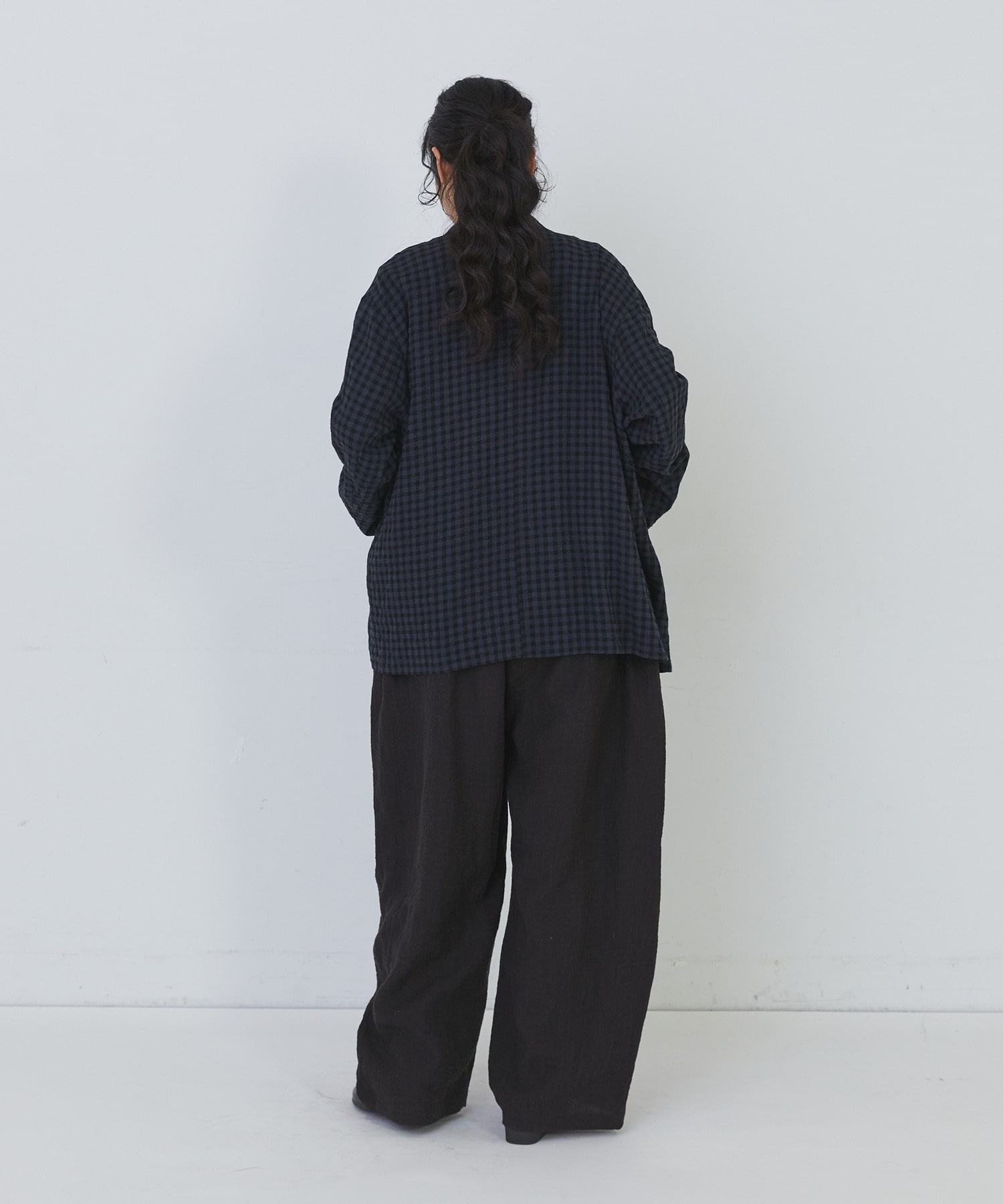 【congés payés】【FAVE】シャーリングシャツジャケット 詳細画像 ネイビー 22