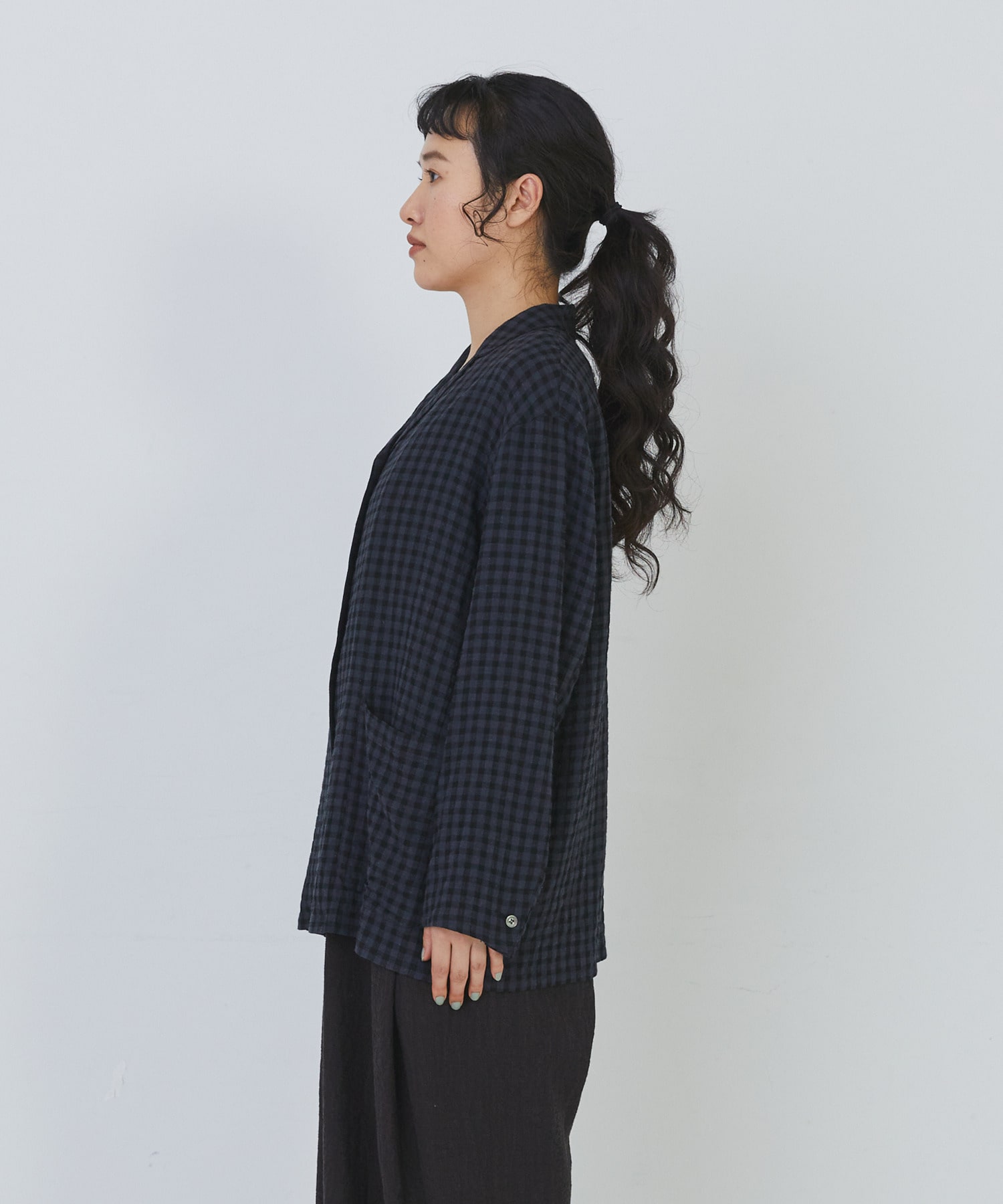 【congés payés】【FAVE】シャーリングシャツジャケット 詳細画像 ネイビー 26