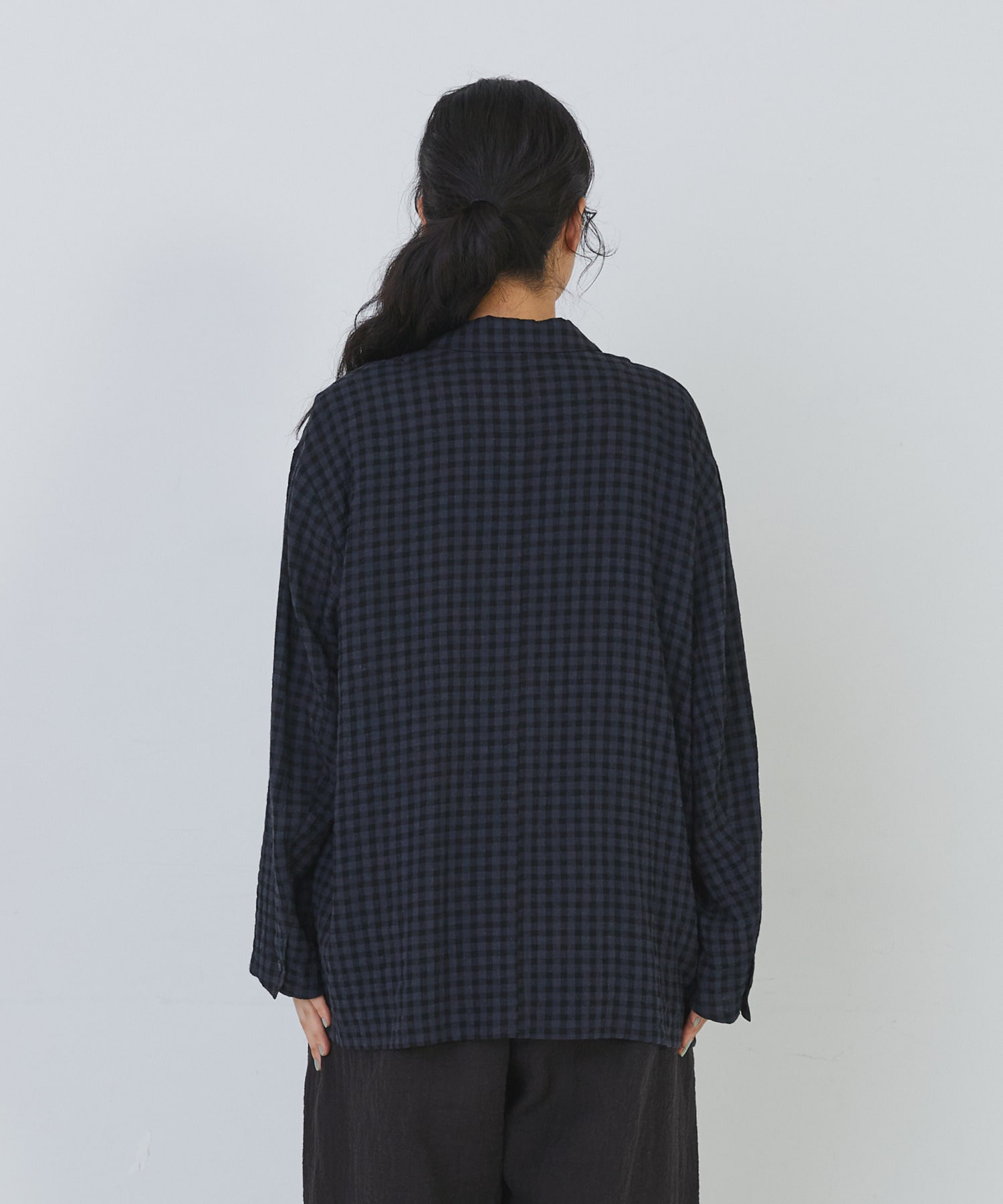 【congés payés】【FAVE】シャーリングシャツジャケット 詳細画像 ネイビー 27