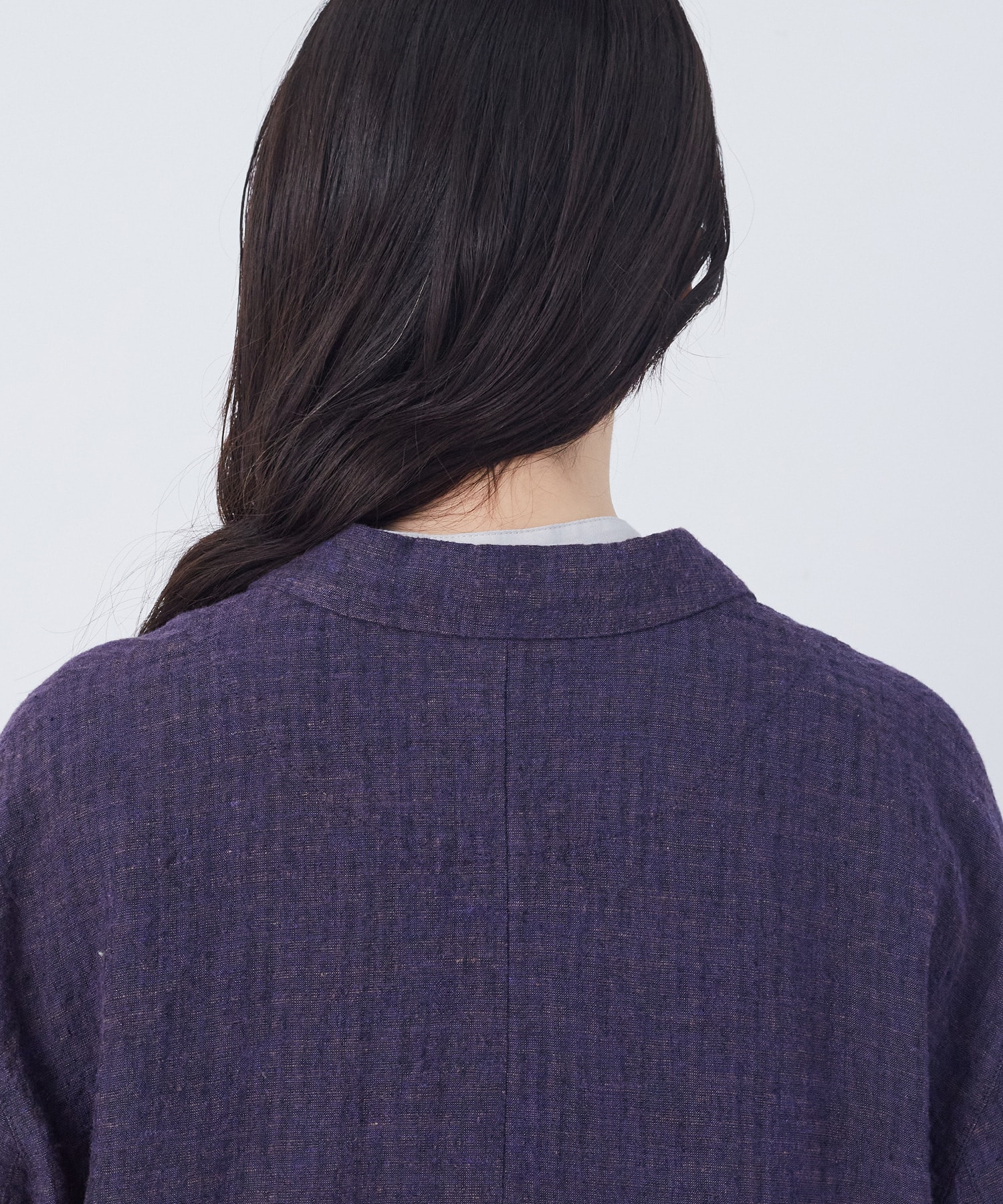 【congés payés】【FAVE】シャーリングシャツジャケット 詳細画像 ネイビー 35