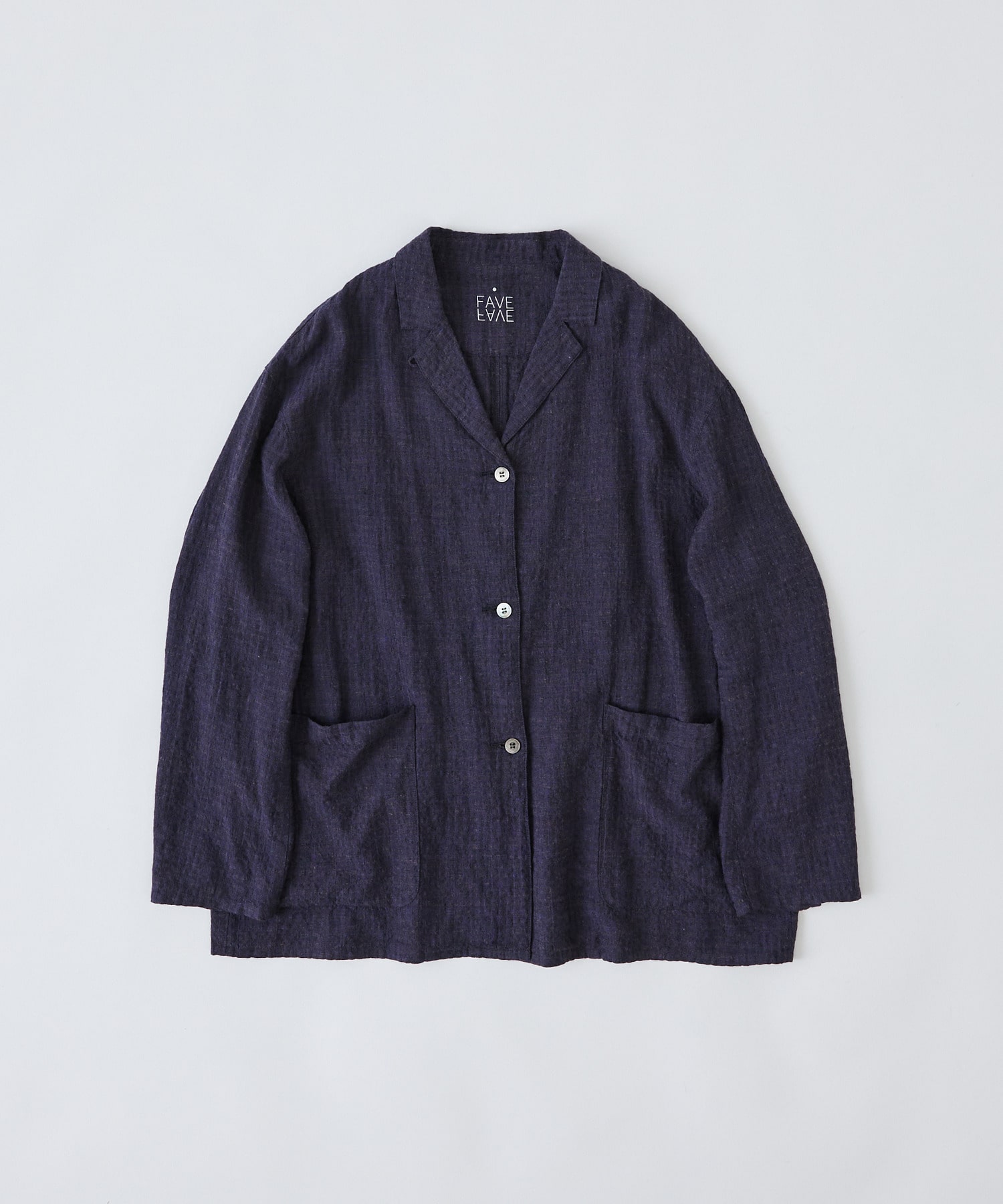 【congés payés】【FAVE】シャーリングシャツジャケット 詳細画像 ネイビー 1