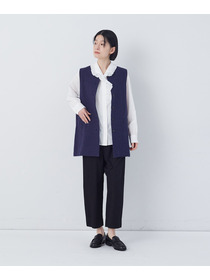 【congés payés】【FAVE】サイドポケットクロップドイージーパンツ 詳細画像 インディゴブルー 11