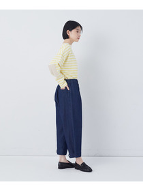 【congés payés】【FAVE】サイドポケットクロップドイージーパンツ 詳細画像 インディゴブルー 17