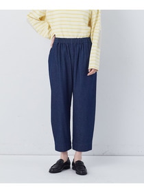 【congés payés】【FAVE】サイドポケットクロップドイージーパンツ 詳細画像 インディゴブルー 19