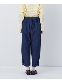 【congés payés】【FAVE】サイドポケットクロップドイージーパンツ 詳細画像 インディゴブルー 22