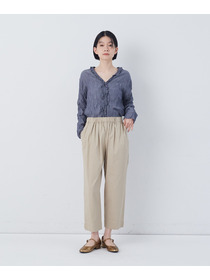 【congés payés】【FAVE】サイドポケットクロップドイージーパンツ 詳細画像 インディゴブルー 23