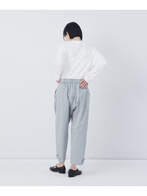 【congés payés】【FAVE】サイドポケットクロップドイージーパンツ 詳細画像 インディゴブルー 3