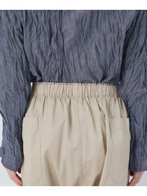 【congés payés】【FAVE】サイドポケットクロップドイージーパンツ 詳細画像 インディゴブルー 31