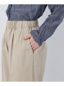 【congés payés】【FAVE】サイドポケットクロップドイージーパンツ 詳細画像 インディゴブルー 32