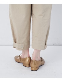 【congés payés】【FAVE】サイドポケットクロップドイージーパンツ 詳細画像 インディゴブルー 35