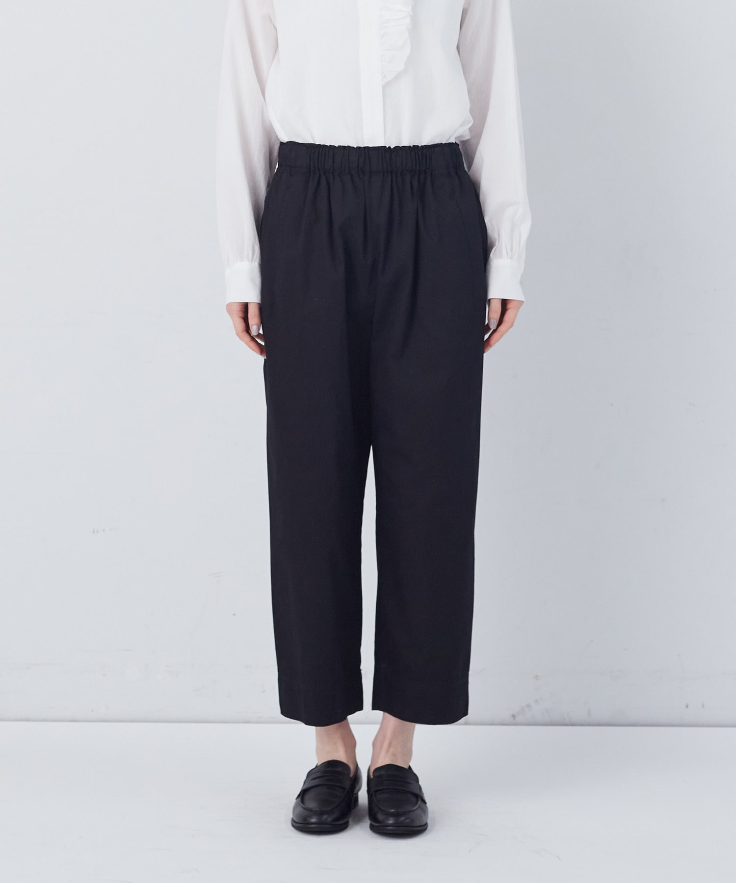 【congés payés】【FAVE】サイドポケットクロップドイージーパンツ 詳細画像 インディゴブルー 13