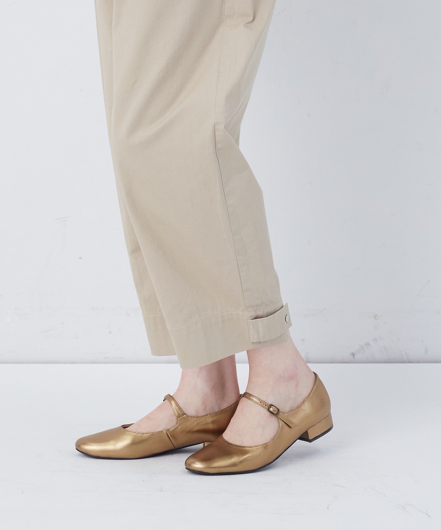 【congés payés】【FAVE】サイドポケットクロップドイージーパンツ 詳細画像 インディゴブルー 34