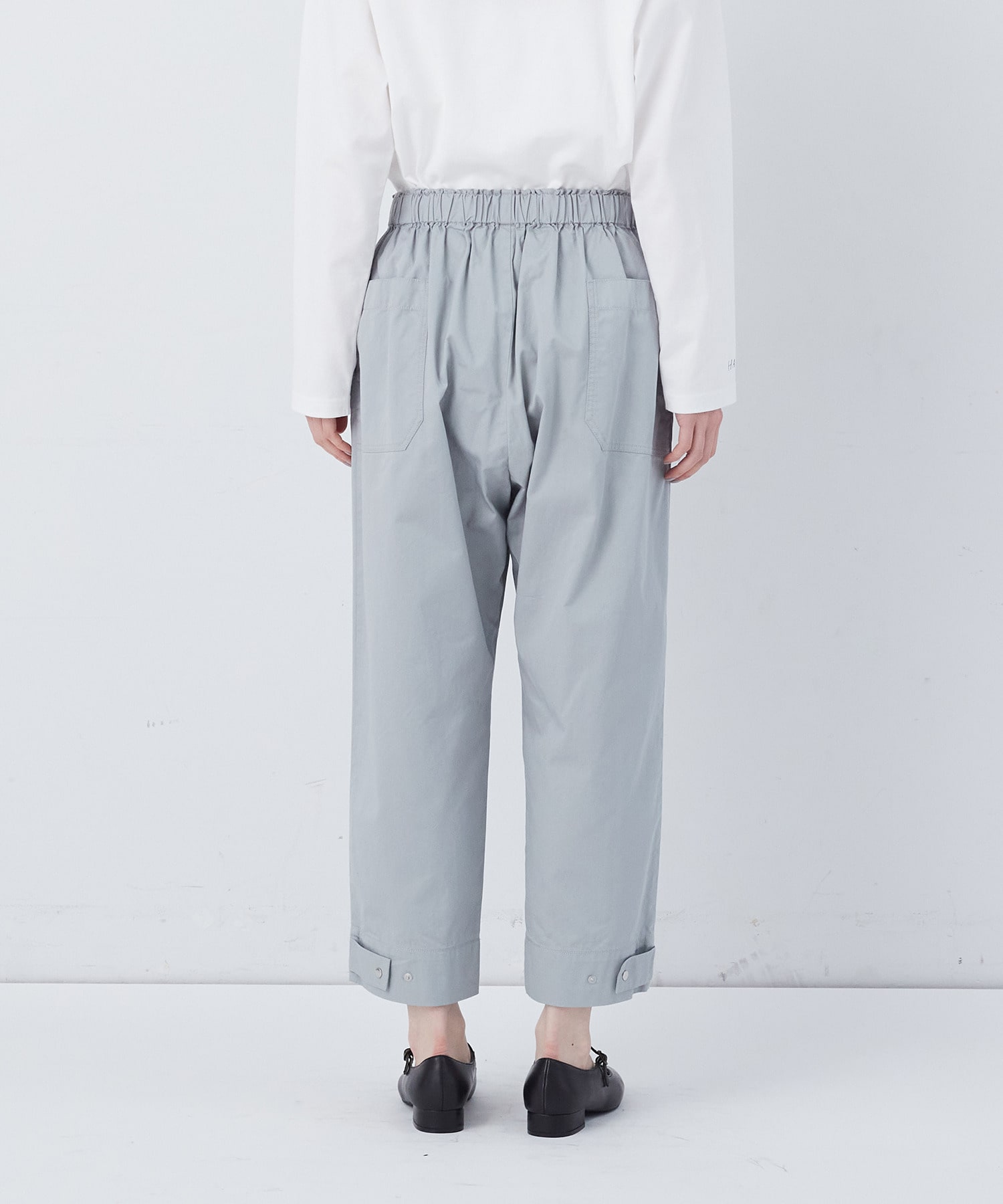 【congés payés】【FAVE】サイドポケットクロップドイージーパンツ 詳細画像 インディゴブルー 7