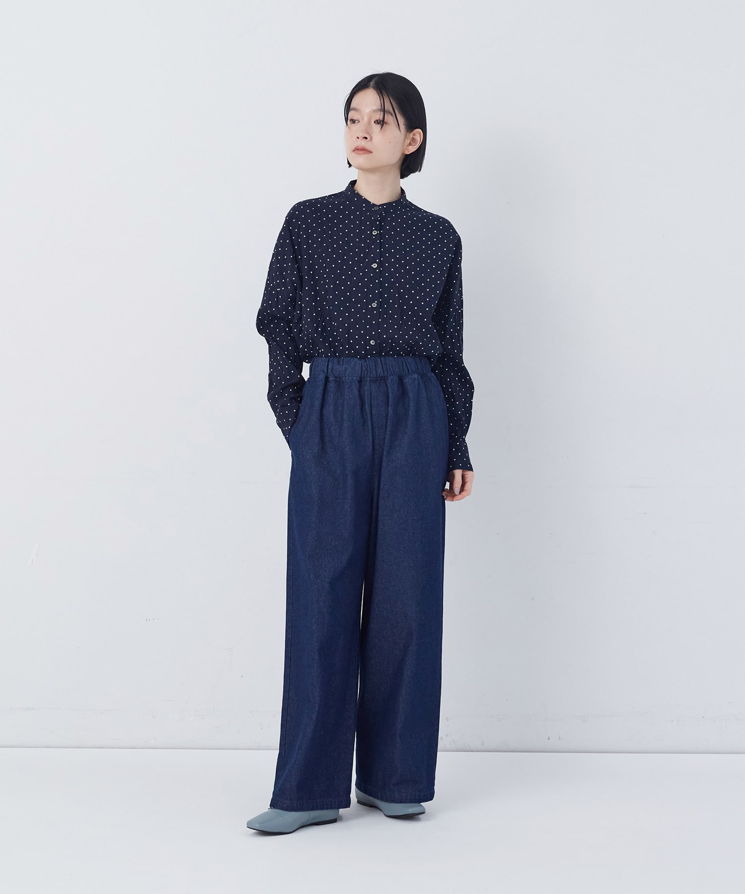 【congés payés】【FAVE】ストレートパンツ 詳細画像 インディゴブルー 17