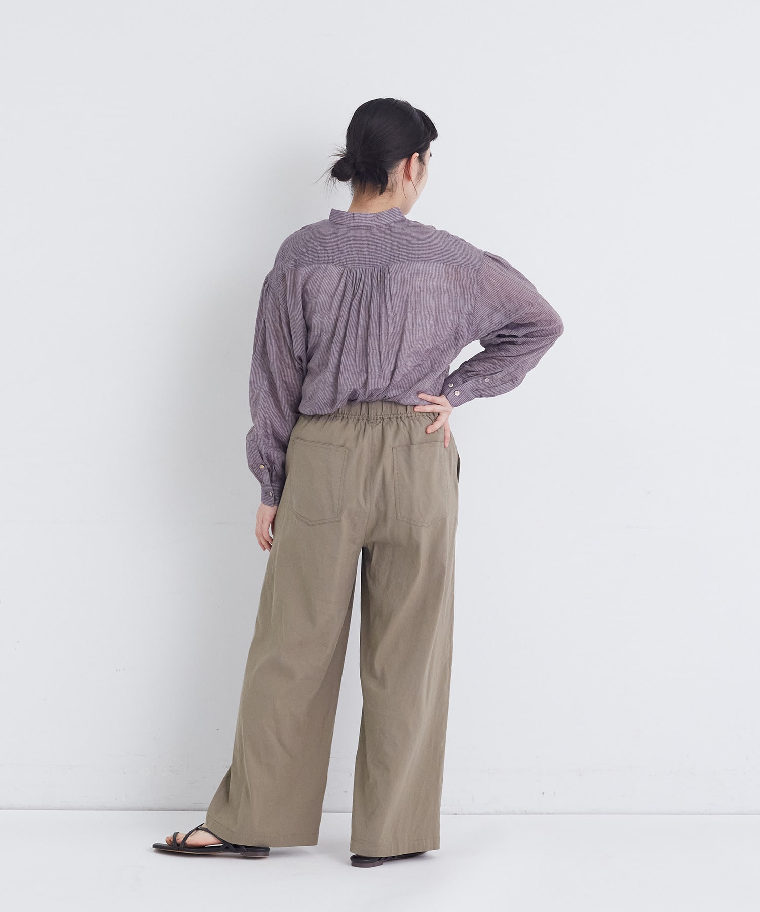 【congés payés】ワイドストレートパンツ 詳細画像 ブラック 12