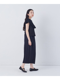 【congés payés】【FAVE】シャーリングワイドサンエルパンツ 詳細画像 インディゴブルー 10