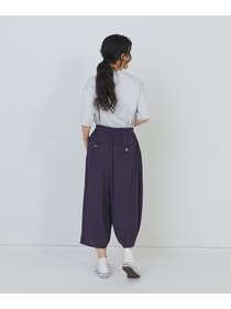 【congés payés】【FAVE】シャーリングワイドサンエルパンツ 詳細画像 インディゴブルー 17