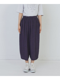 【congés payés】【FAVE】シャーリングワイドサンエルパンツ 詳細画像 インディゴブルー 19