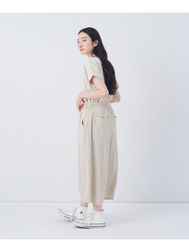 【congés payés】【FAVE】シャーリングワイドサンエルパンツ 詳細画像 インディゴブルー 2