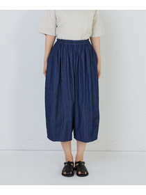 【congés payés】【FAVE】シャーリングワイドサンエルパンツ 詳細画像 インディゴブルー 26