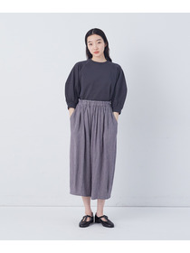 【congés payés】【FAVE】シャーリングワイドサンエルパンツ 詳細画像 インディゴブルー 29