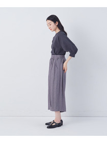 【congés payés】【FAVE】シャーリングワイドサンエルパンツ 詳細画像 インディゴブルー 30