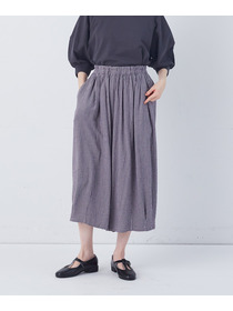 【congés payés】【FAVE】シャーリングワイドサンエルパンツ 詳細画像 インディゴブルー 31