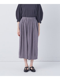 【congés payés】【FAVE】シャーリングワイドサンエルパンツ 詳細画像 インディゴブルー 32