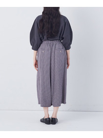 【congés payés】【FAVE】シャーリングワイドサンエルパンツ 詳細画像 インディゴブルー 34