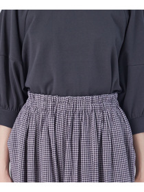 【congés payés】【FAVE】シャーリングワイドサンエルパンツ 詳細画像 インディゴブルー 35