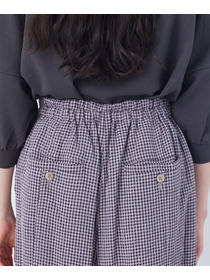 【congés payés】【FAVE】シャーリングワイドサンエルパンツ 詳細画像 インディゴブルー 36