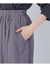 【congés payés】【FAVE】シャーリングワイドサンエルパンツ 詳細画像 インディゴブルー 37