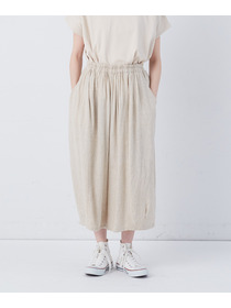 【congés payés】【FAVE】シャーリングワイドサンエルパンツ 詳細画像 インディゴブルー 4